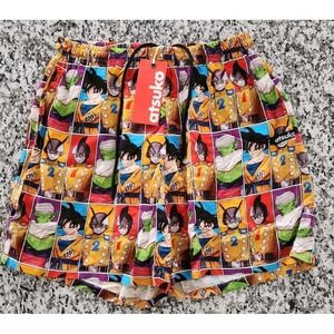 NEW Atsuko Dragon Ball Superhero Men Sz XS Color Mesh Lined Swim Shorts Trunks